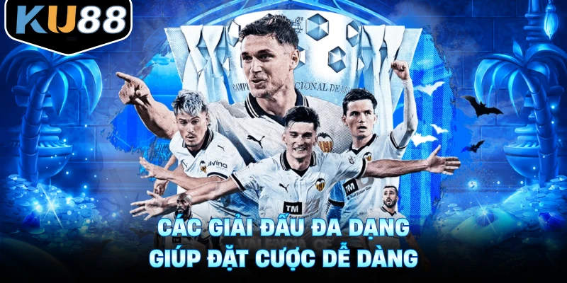 Các giải đấu đa dạng giúp đặt cược dễ dàng